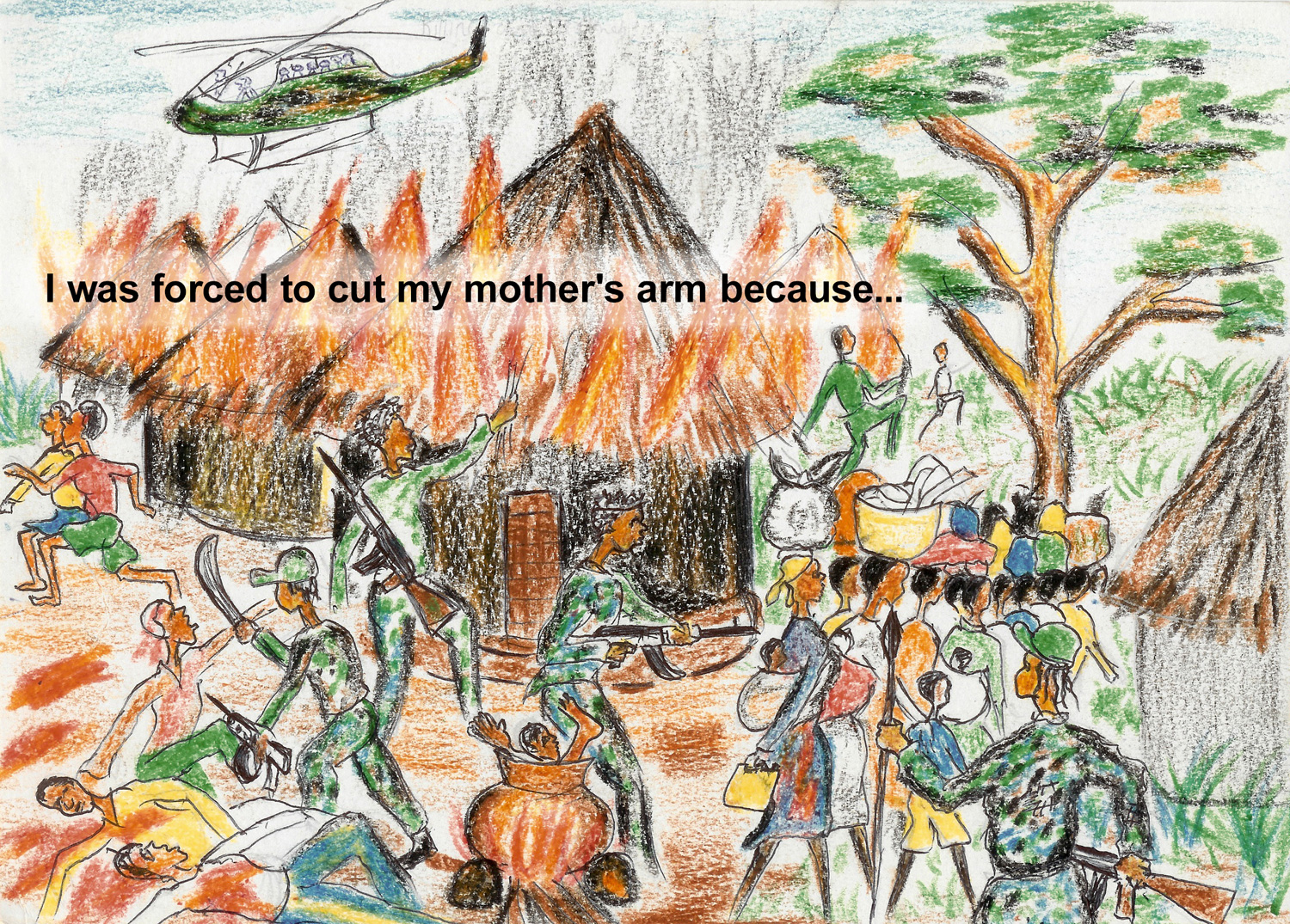 I cut the arm of my mother because...